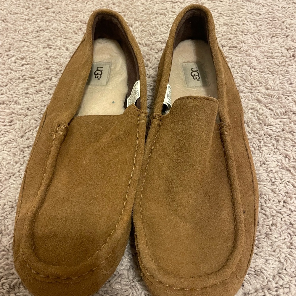 Unused Men's Brown UGG Alder Slippers - Size 13